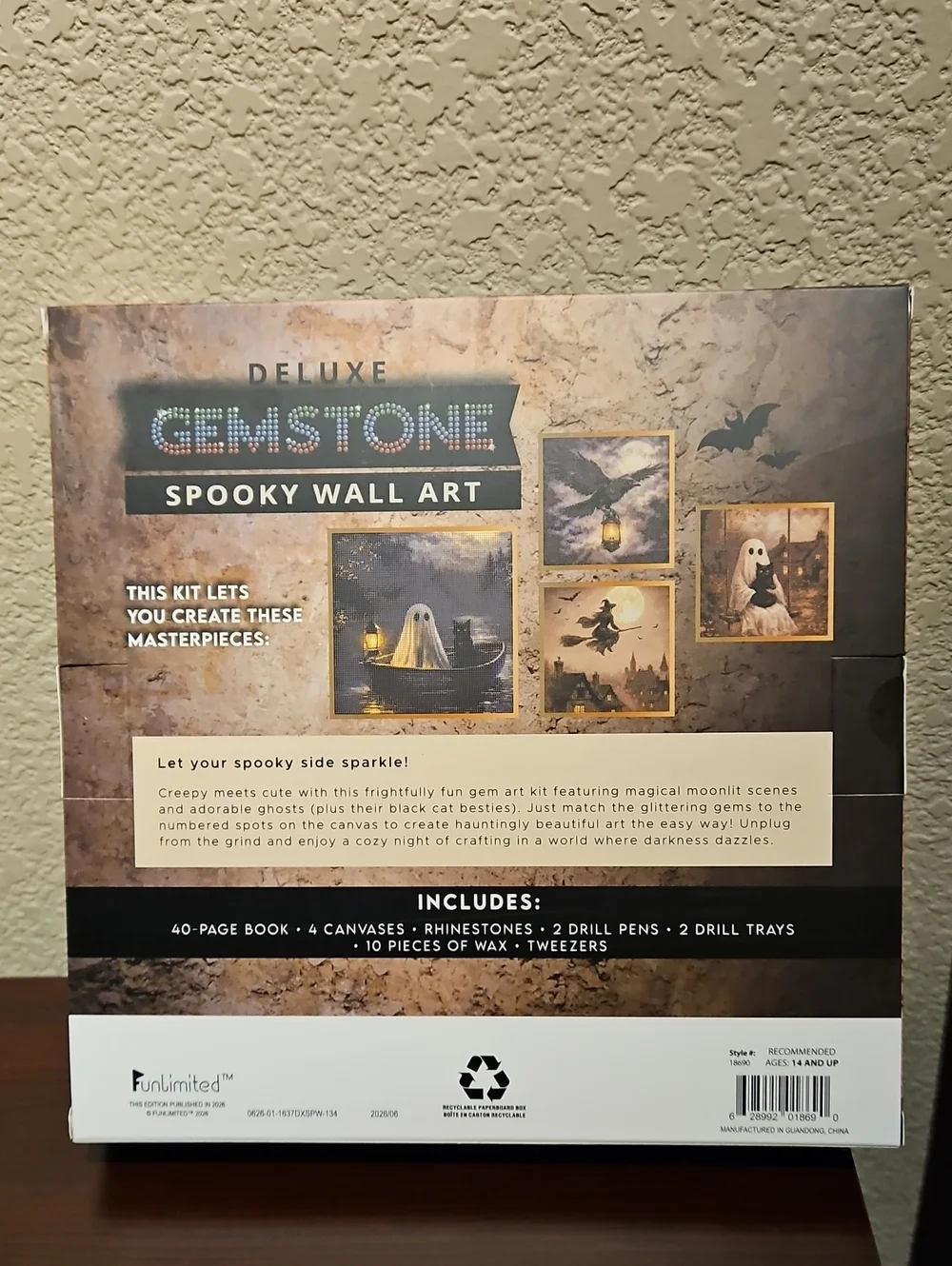 Halloween Spooky Diamond Art Kit - 4 Canvases